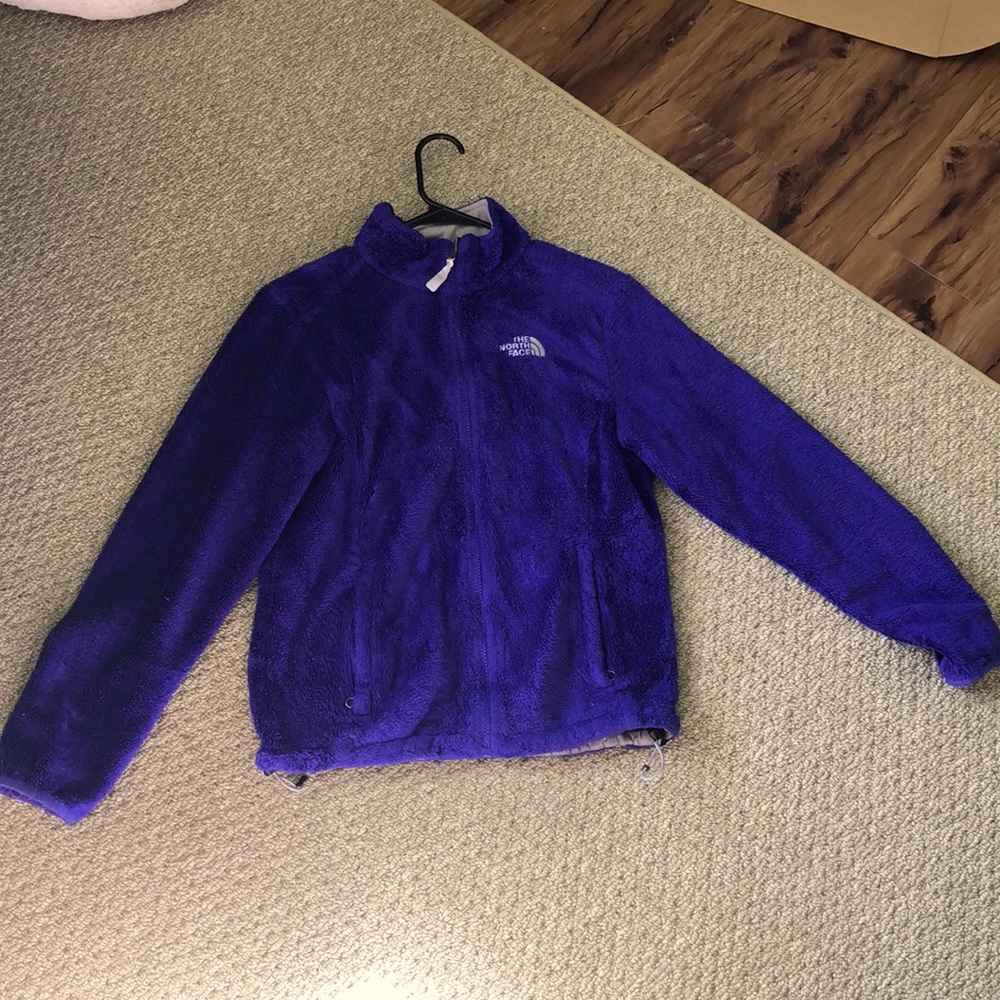 Fuzzy North Face zip up